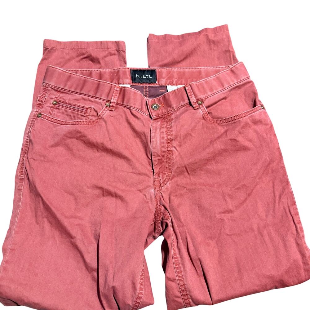 Hiltl Dude 5 Pocket Chinos, Premium Stretch Cotton, Faded Red, Men's 36x31
